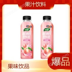 白桃果汁饮品500ml益生菌果味果汁饮料商超渠道