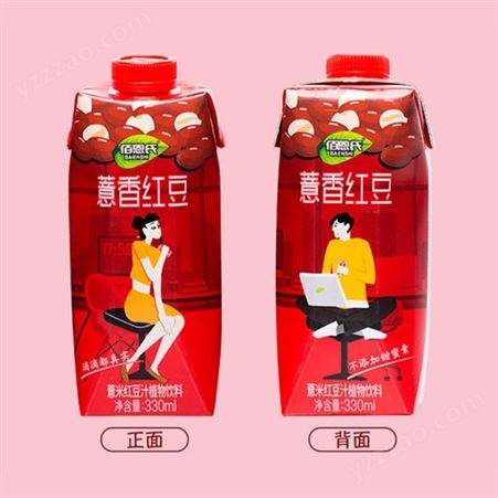 薏米红豆汁植物饮料330ml*10盒0甜蜜素优质原料