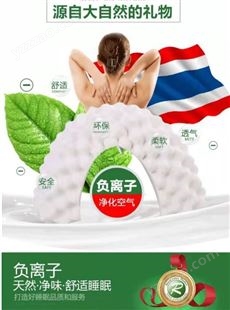 泰国天然乳胶枕护颈椎成人学生按摩枕进口乳胶枕芯乳胶