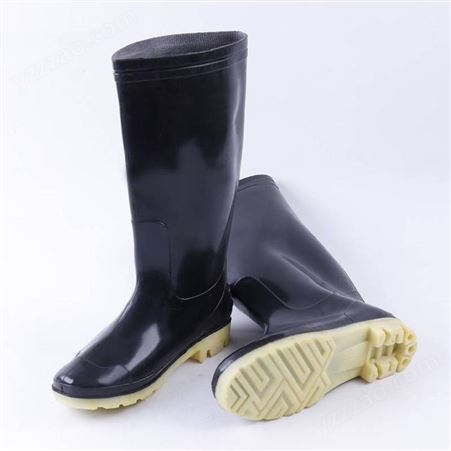 抗洪抢险救援用中高筒雨靴PVC加厚内里防汛水鞋防滑劳保雨鞋