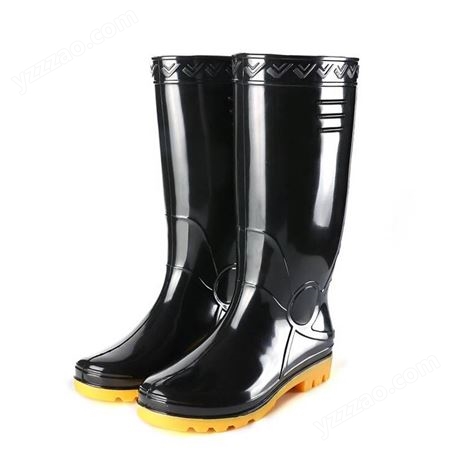抗洪抢险救援用中高筒雨靴PVC加厚内里防汛水鞋防滑劳保雨鞋