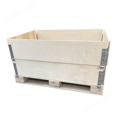 圣瑞木业生产各类钢带边折叠箱包装可拆卸 胶合板出口木箱围板箱