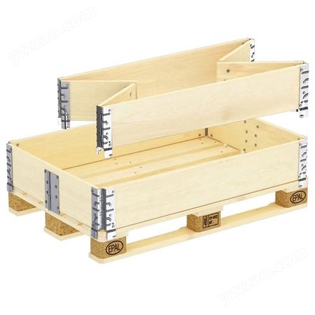 圣瑞木业生产各类钢带边折叠箱包装可拆卸 胶合板出口木箱围板箱