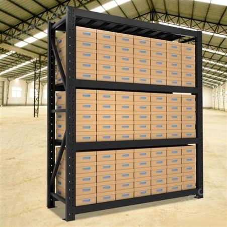 黑色货架 家用储物架组装货架子多层多功能自由组合展示架仓储