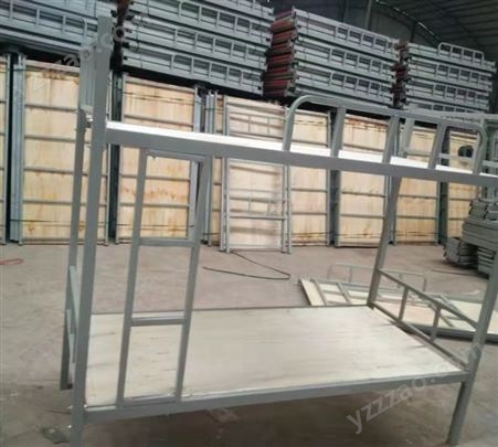 双层钢制简易高低床 学校宿舍上下铺铁床 加工定制