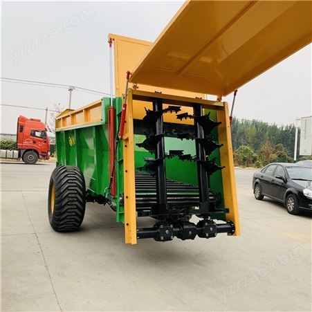 双竖绞龙肥料机 牵引式大型撒肥机 农家粪肥机