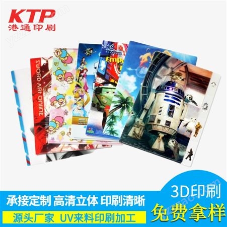 东莞工厂定制A4型动漫卡通单页夹塑料封套logo彩印文件夹