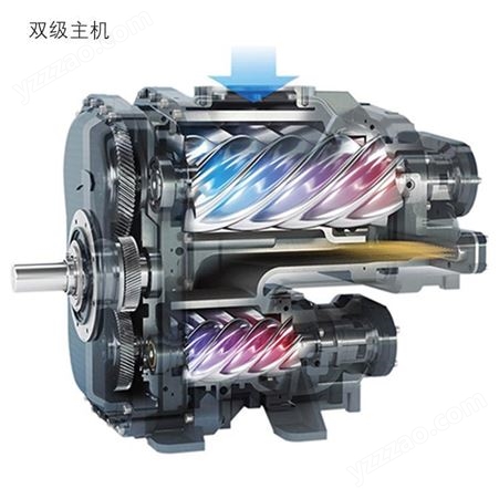 复盛空压机 高Xiao节能两级压缩变频螺杆空压机 钜然维护保养