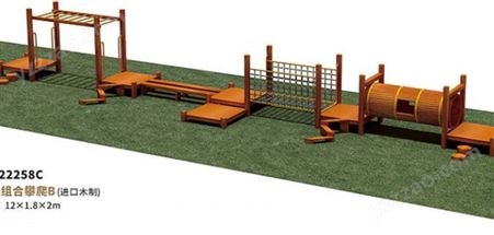 户外木质系列 滑梯儿童室外大型玩具体能训练组合
