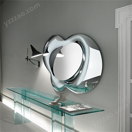 卫生间浴室镜 圆形发光镜 异形镜子 穿衣镜 弘耀玻璃