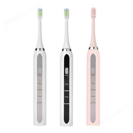 深圳厂家成人款电动牙刷声波式IPX67杜邦刷毛直充无线充电动牙刷