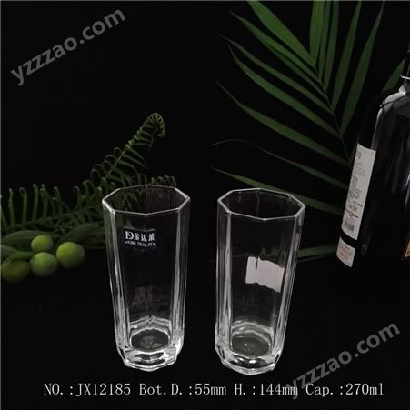 加高玻璃水杯定制 金达莱 玻璃水杯生产厂家各种大型玻璃水杯