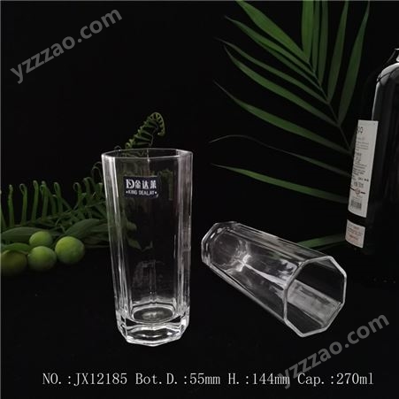 加高玻璃水杯定制 金达莱 玻璃水杯生产厂家各种大型玻璃水杯