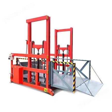 恒久小型升降台移动式装卸货梯电动液压上下升降机集装箱装卸平台