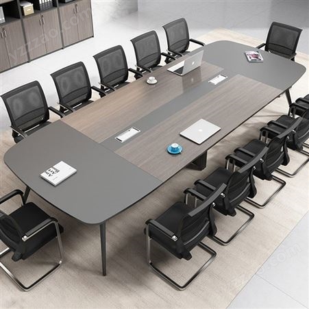 会议桌长桌 简约现代培训接待洽谈会议室 办公桌桌椅组合家具