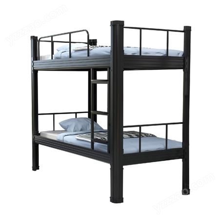 钢制双层床 单人床公寓学生宿舍员工两层高低床 上下铺铁艺架子床