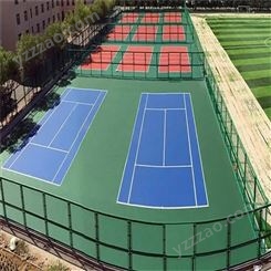 建造新国标硅PU场地铺地胶 弹性 网球场铺装 塑胶地面