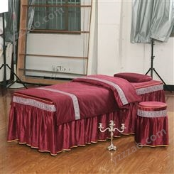美容床四件套 淡灰色夏季水洗按疗床套 网红美容床用品