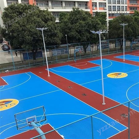 羽毛球场学校体育馆新标弹性漆硅pu篮球场施工