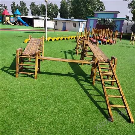 幼儿园户外训练木质16件套攀爬 爬梯平衡木玩具体能组合