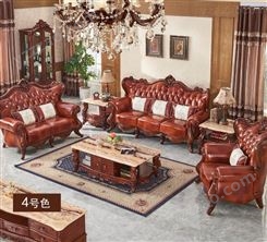 上海家具美式轻奢布艺沙发别墅实木沙发组合简欧奢华客厅家具法式沙发JY-GZ-095