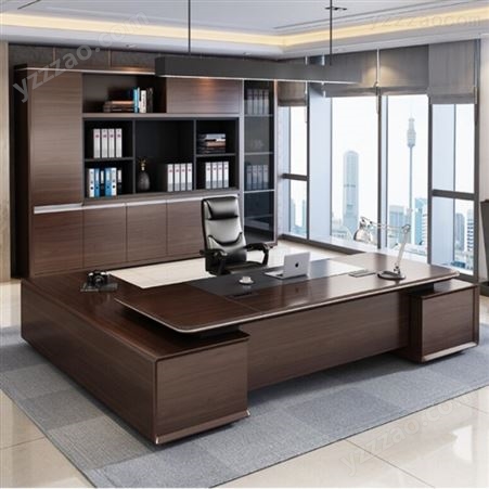 上海办公家具 大班台 老板桌 实木大班台 油漆桌JY-LT-002
